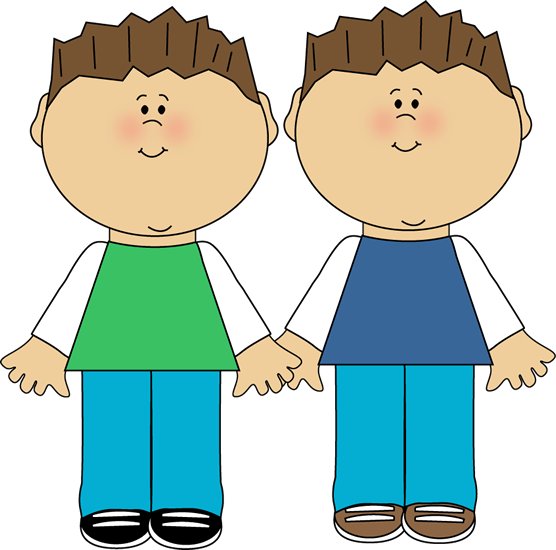 Twin Brothers Clip Art Image