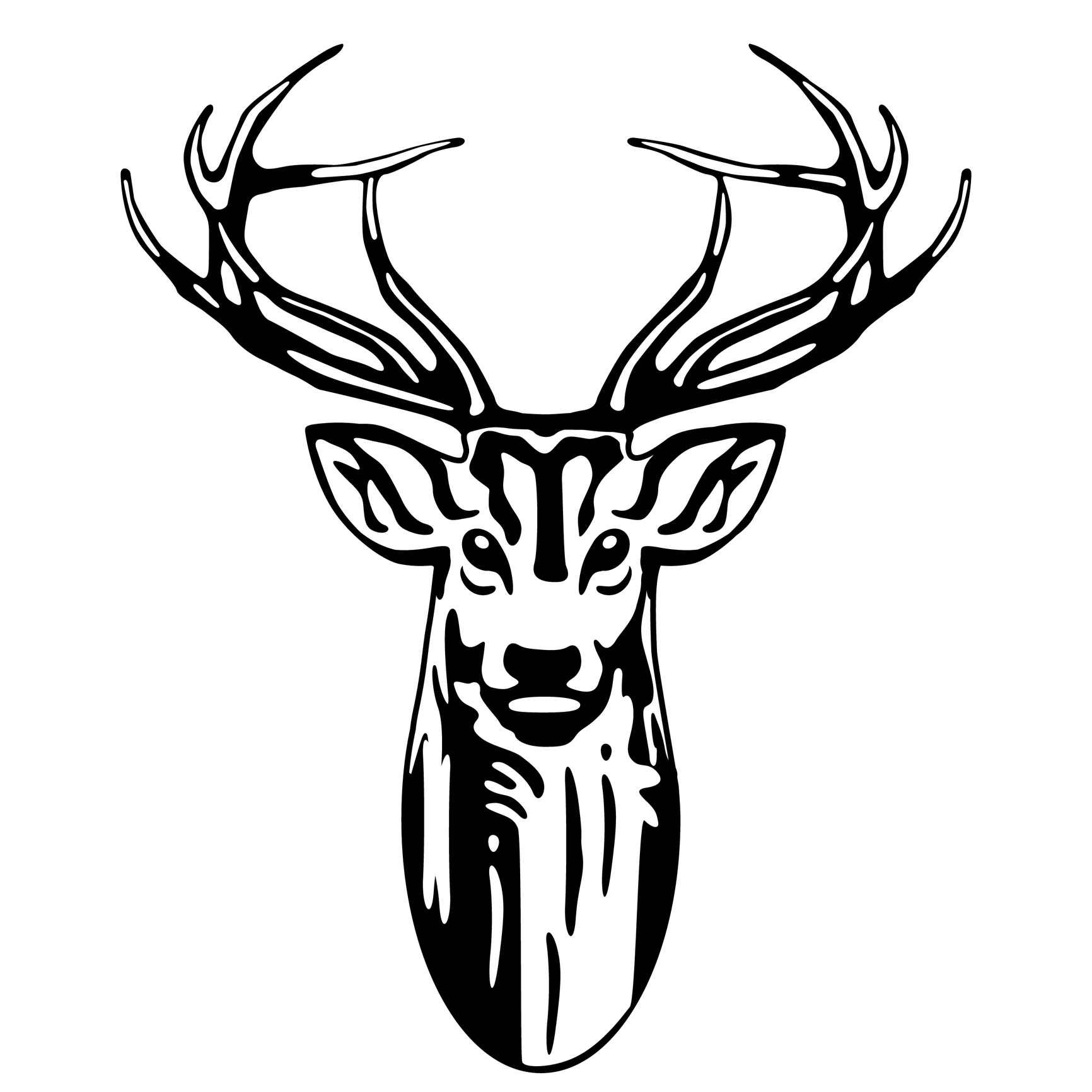 Free Tribal Deer Head Tattoos, Download Free Tribal Deer Head Tattoos png  images, Free ClipArts on Clipart Library