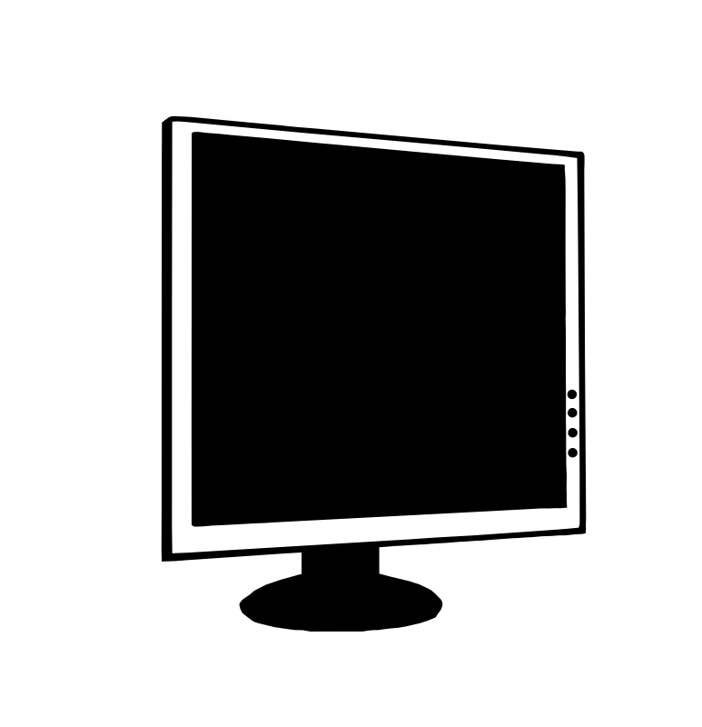 Clipart - LCD Monitor - Computer 001