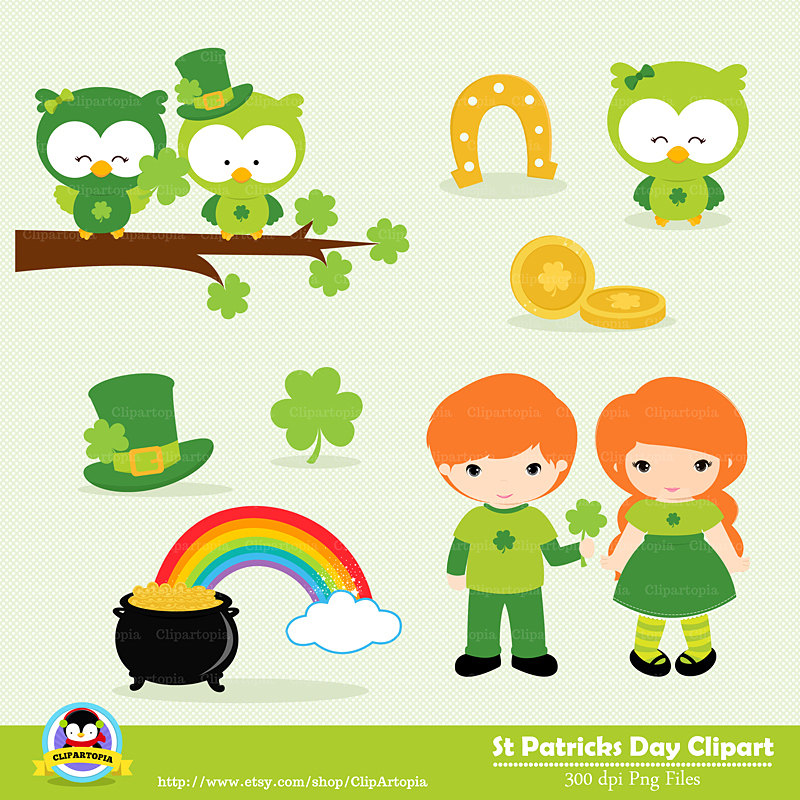 ST PATRICKS DAY Digital Clipart Saint Patricks Day by ClipArtopia