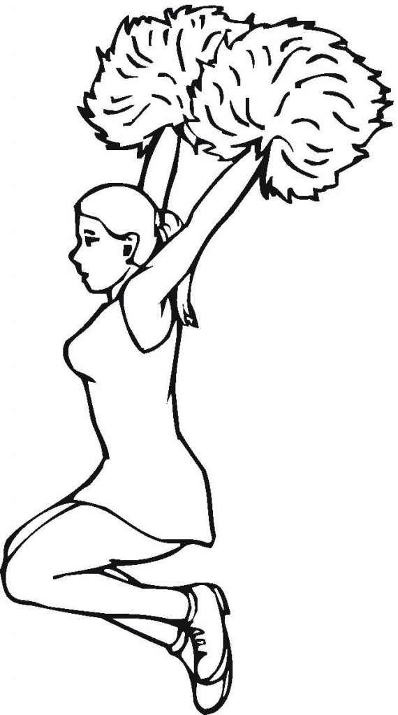 Latest Cheerleader Coloring Page - deColoring