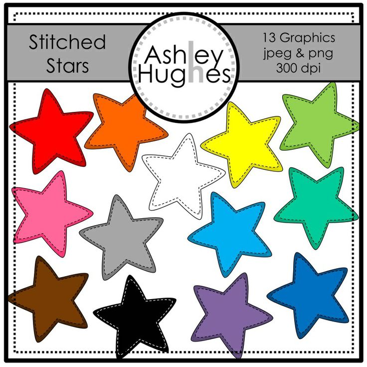 FREE Stitched Stars: Commercial Use Graphics | Clip Art