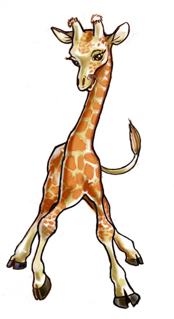 Baby Giraffe Cartoon 