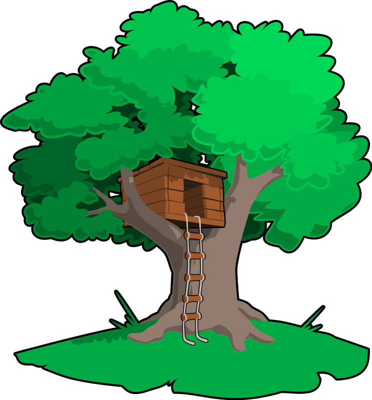 Tree house Free Vector 