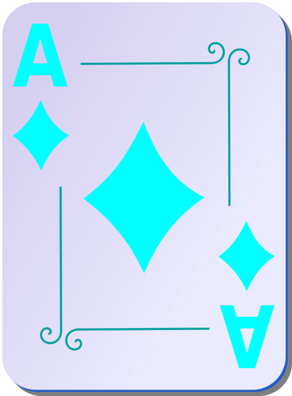 Ornamental deck Ace of diamonds - vector Clip Art