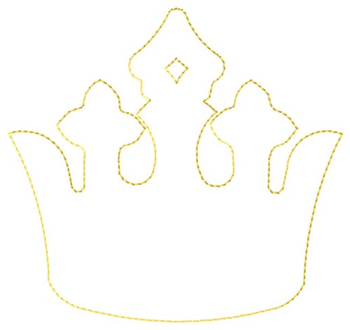 Outlines Embroidery Design: Crown Outline from Grand Slam Designs