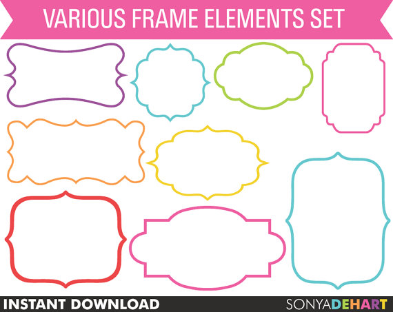 80% OFF Sale Clipart Frame Borders Commercial Use Clip Art Frames 