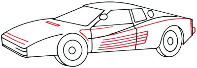 draw cartoon car step step