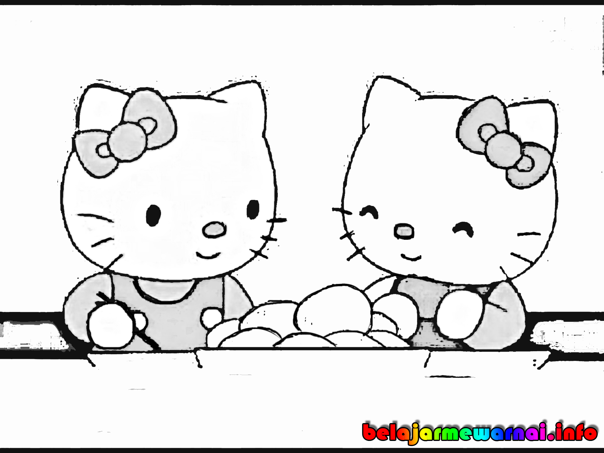 Gambar Kitty Colouring Pages Page 2 Clip Art Library Belajar