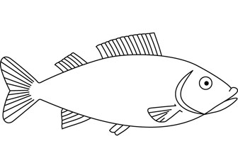 Download free fish coloring page