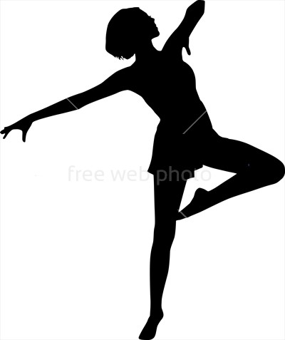 Silhouette of dancing womn :: Photo 3827 :: Download from 