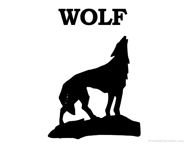 Printable Wolf Silhouette - Print Free Wolf Silhouette