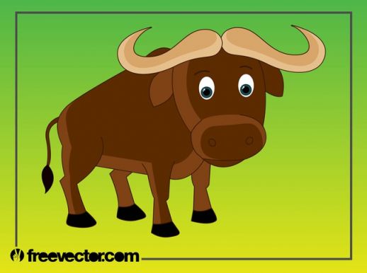 Cartoon Buffalo Vector - AI PDF - Free Graphics download