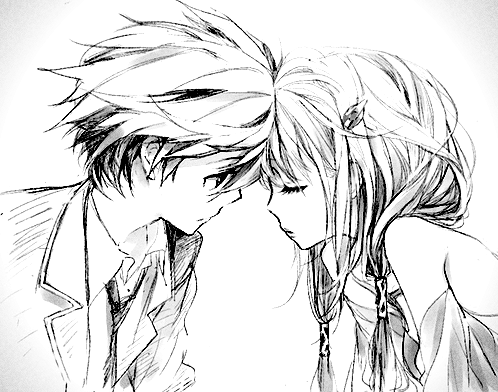 cute couple anime sketches - Clip Art Library