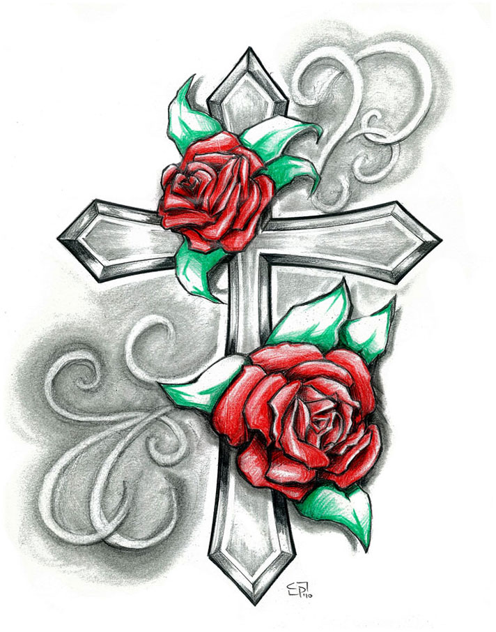 Cross With Rose Tattoo | Clipart library ? Tattoo Designs / Ink 