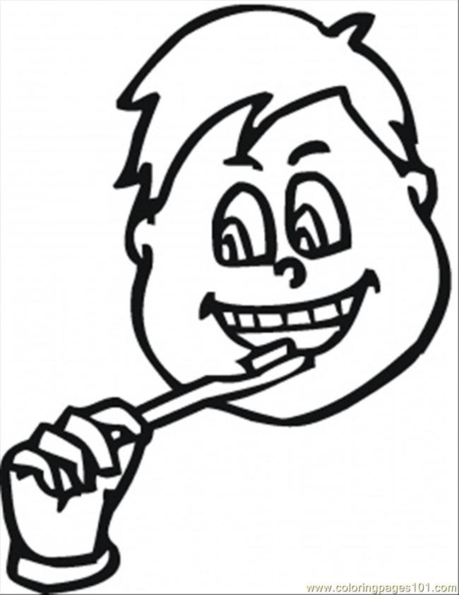 Brush your teeth Colouring Pages