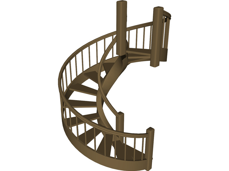 Spiral Staircase 3D Model Download | 3D CAD Browser