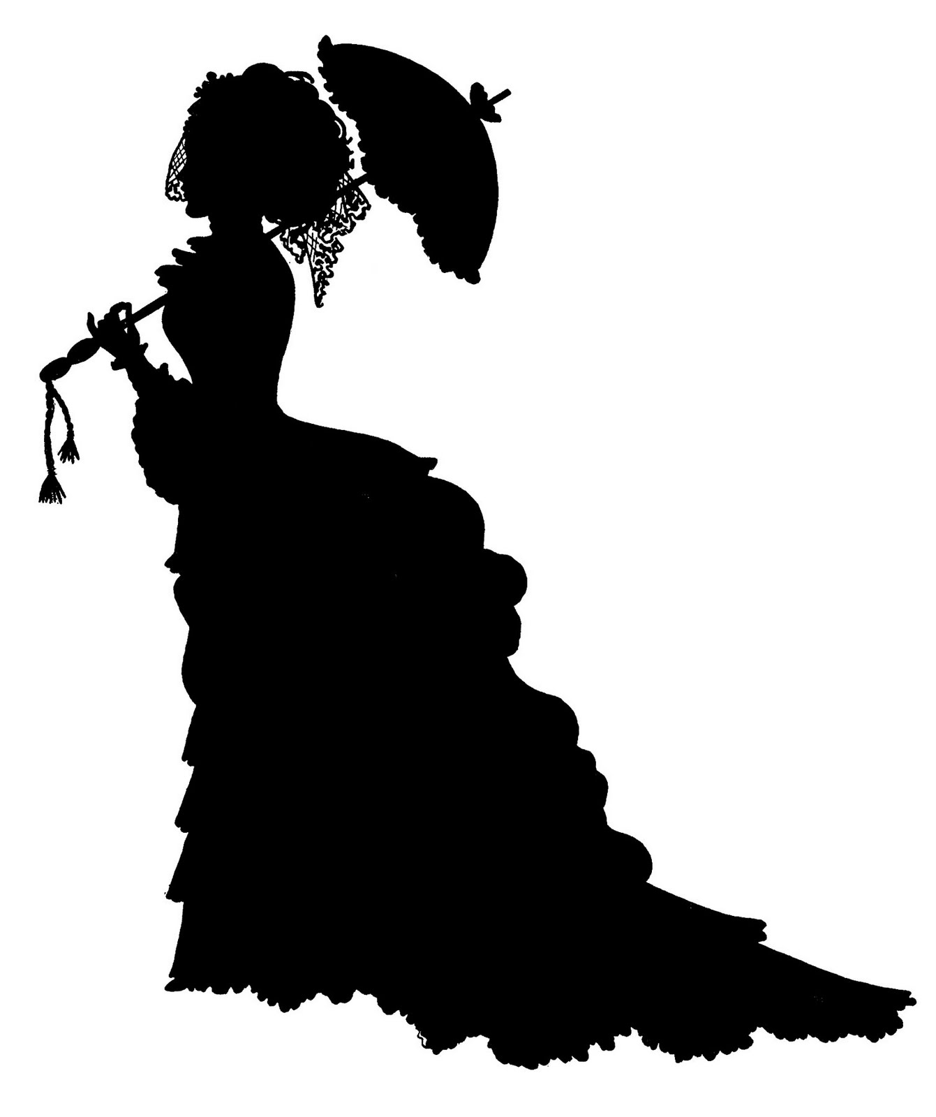Old Woman Silhouette - Clipart library