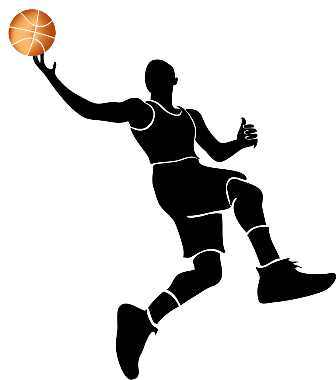 Basketball Wallpaper | Girl Basketball Player Dribbling Silhouette 