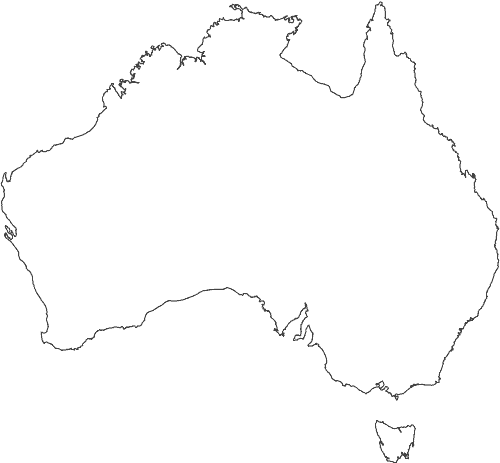 Plain Map Of Australia Simple Australia Map Outline - Clip Art Library