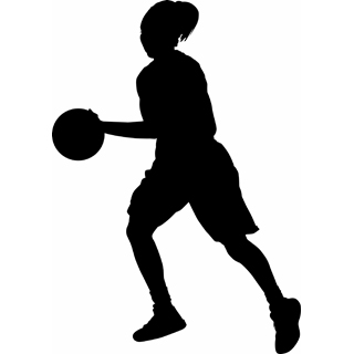 Pix For  Female Basketball Silhouette