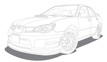 Line Drawing Car - Clipart library