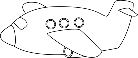 Black and White Airplane Clip Art - Black and White Airplane Image