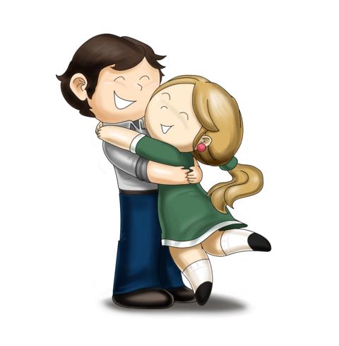 Free Cute Couple Cartoon Hugging, Download Free Cute Couple Cartoon