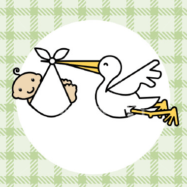 Free Clip Art Stork Baby Girl