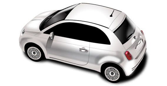 White Fiat car free vector - Download free Transport vectors