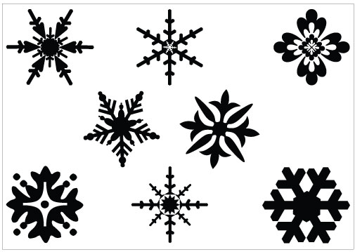 Snowflake Silhouette Clip Art PackSilhouette Clip Art