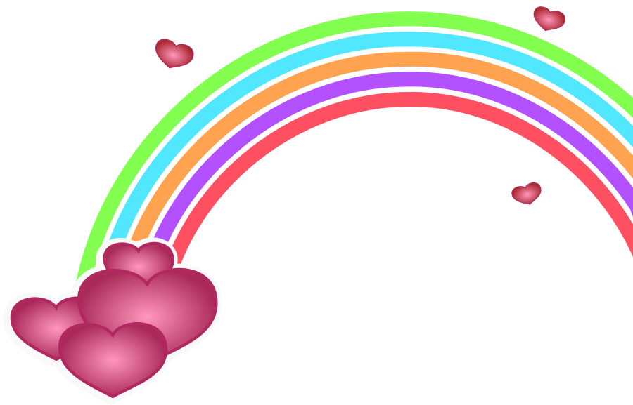 Valentine Rainbow Clipart, vector clip art online, royalty free 