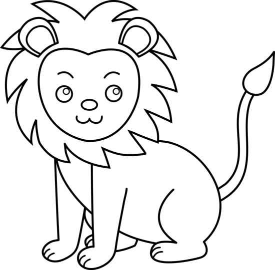 baby lion cartoon drawing