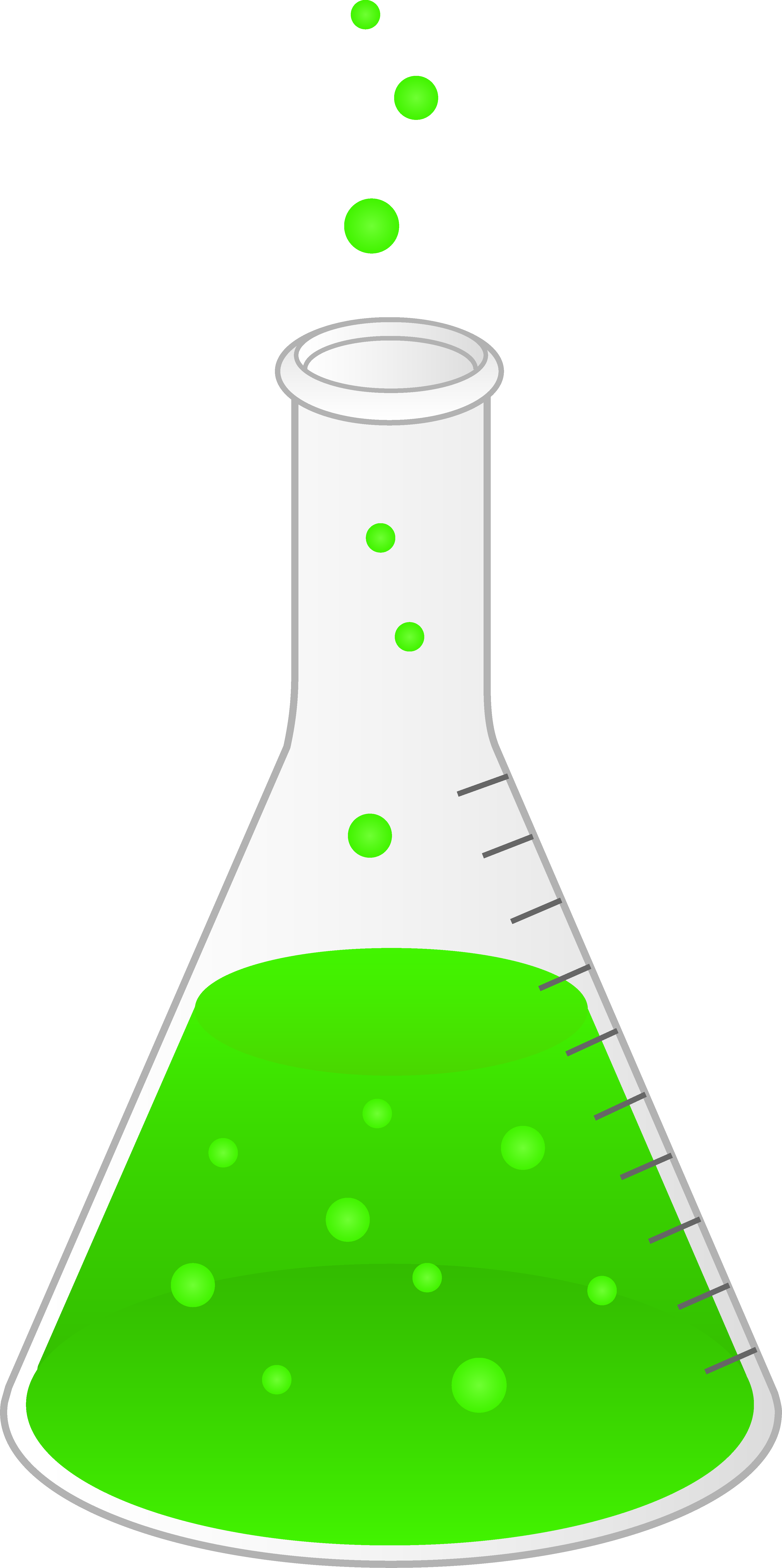 Science Flask With Green Chemical - Free Clip Art