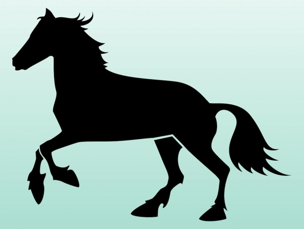 Free Running Horses Silhouette, Download Free Running Horses Silhouette