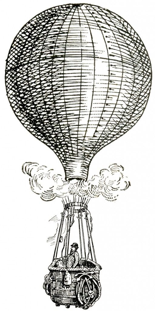 Vintage Images - Hot Air Balloons - Steampunk