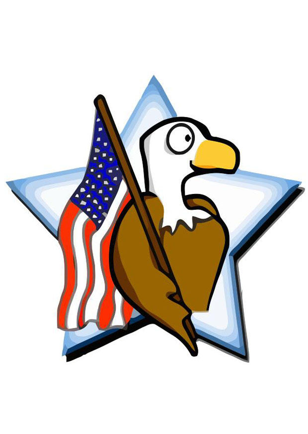 Image American flag with eagle - Img 19826
