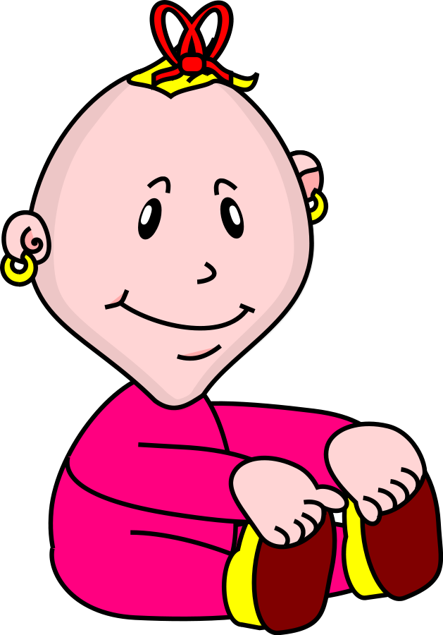 Baby Girl Cartoon SVG Vector file, vector clip art svg file 