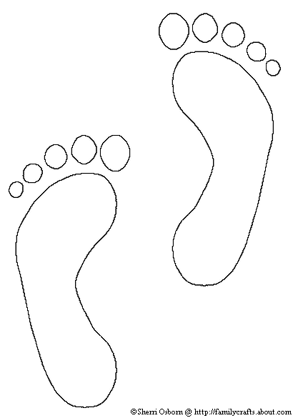 Footprint Coloring Page