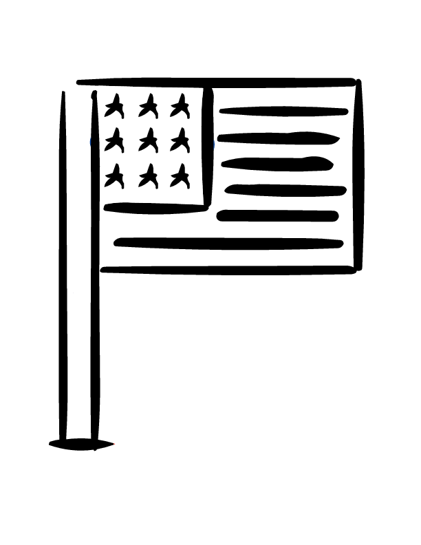 American flag printable coloring in pages for kids - number 4321 