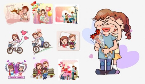 Group of: Lovely Cartoon Couple | We Heart It