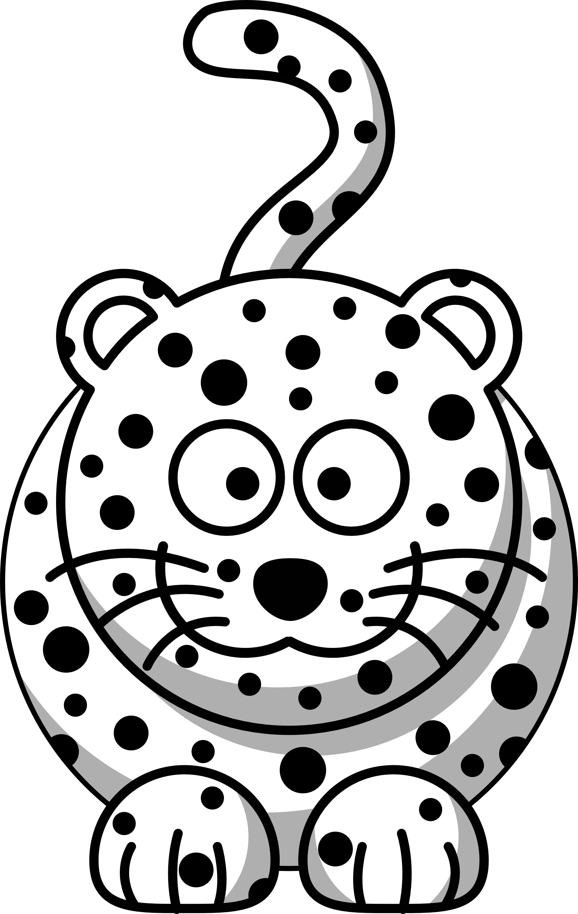 cartoon drawing of a leopard - Clip Art Library