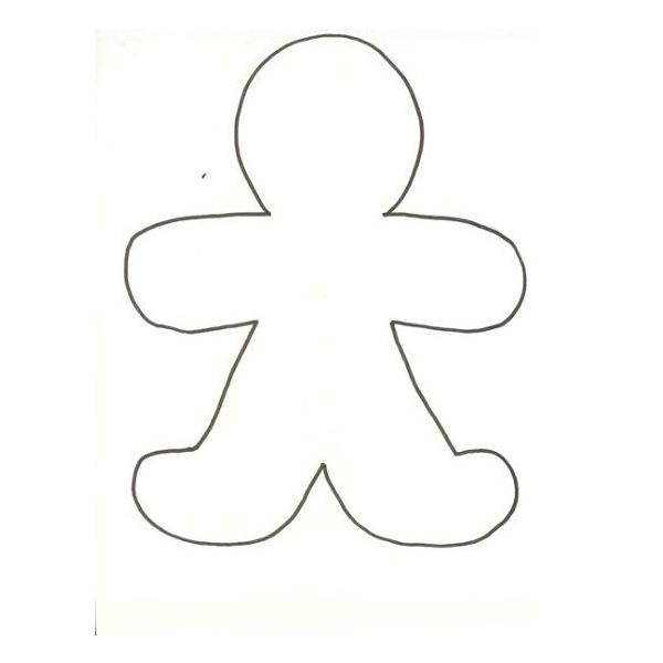 free clipart gingerbread man outline - photo #41