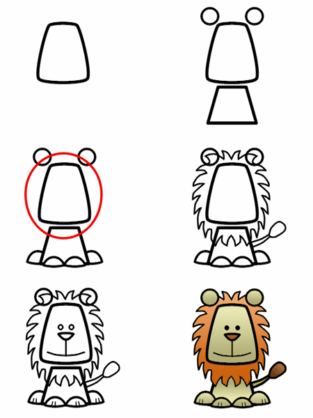 Free How To Draw A Lion Step By Step, Download Free How To Draw A Lion