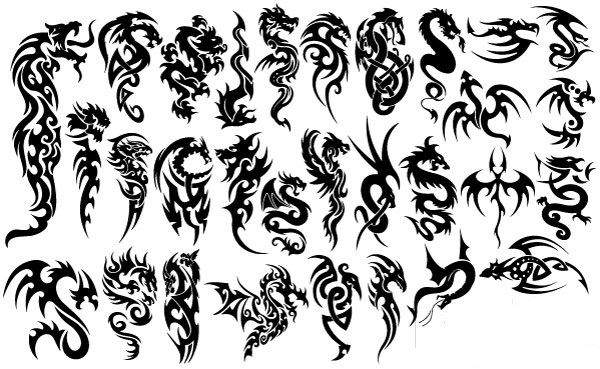 Dragon tattoo shoulder tribal Dragon Tattoos