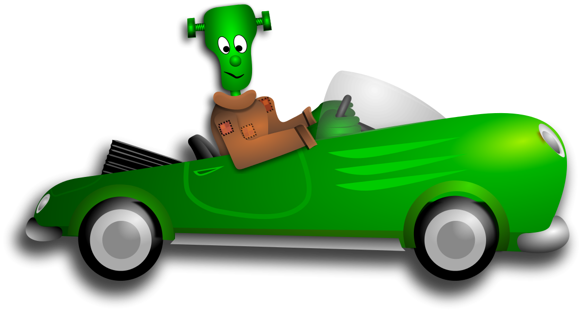 Little Frankenstein Driver Clipart by Merlin2525 : Car Cliparts 