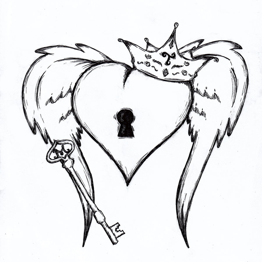 Featured image of post Cool Drawings Heart With Wings