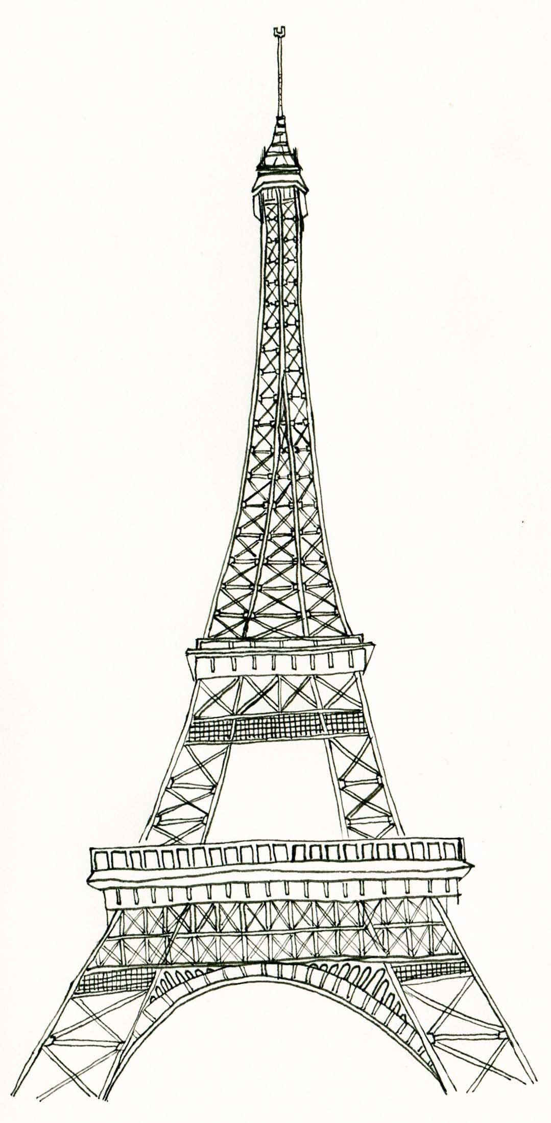 Eiffel Tower Drawing, Free Printable Eiffel Tower Coloring Pages 