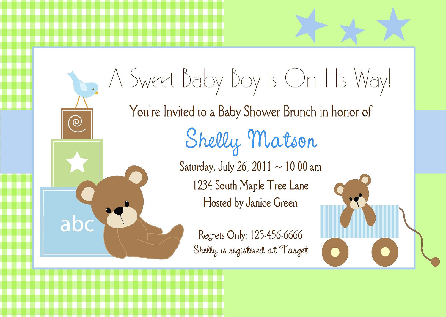 Baby Boy Shower Templates Free Download