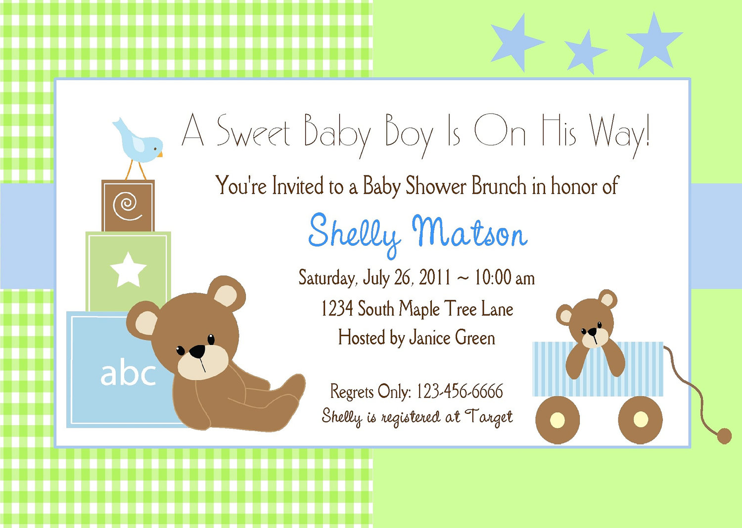 boy shower invitations templates